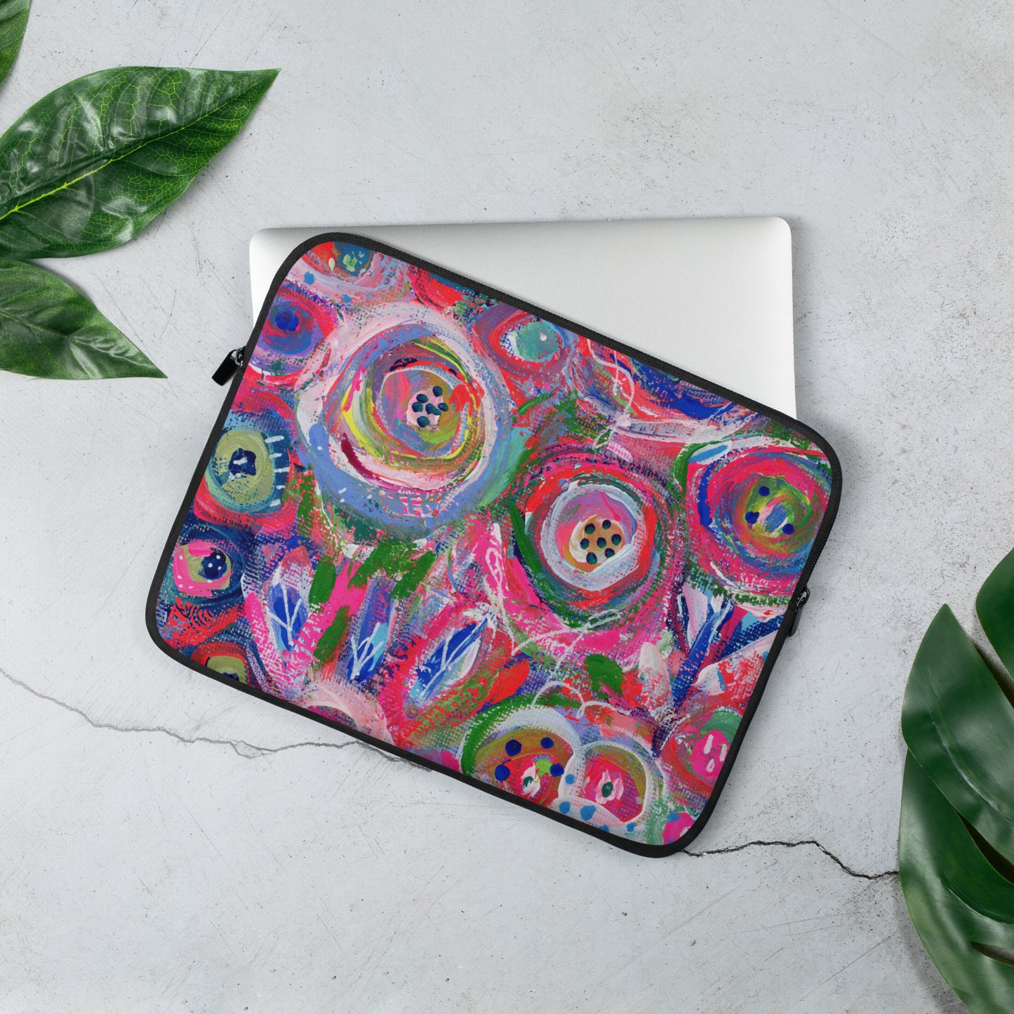 🌌 "Floral Nebulae" Laptop Sleeve | Splinter and Bloom