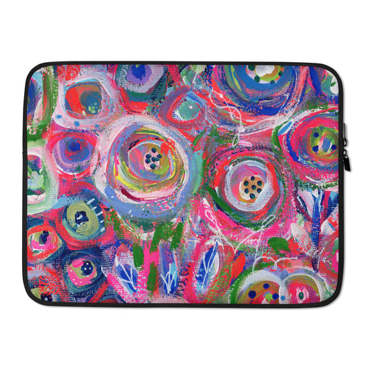 🌌 "Floral Nebulae" Laptop Sleeve | Splinter and Bloom