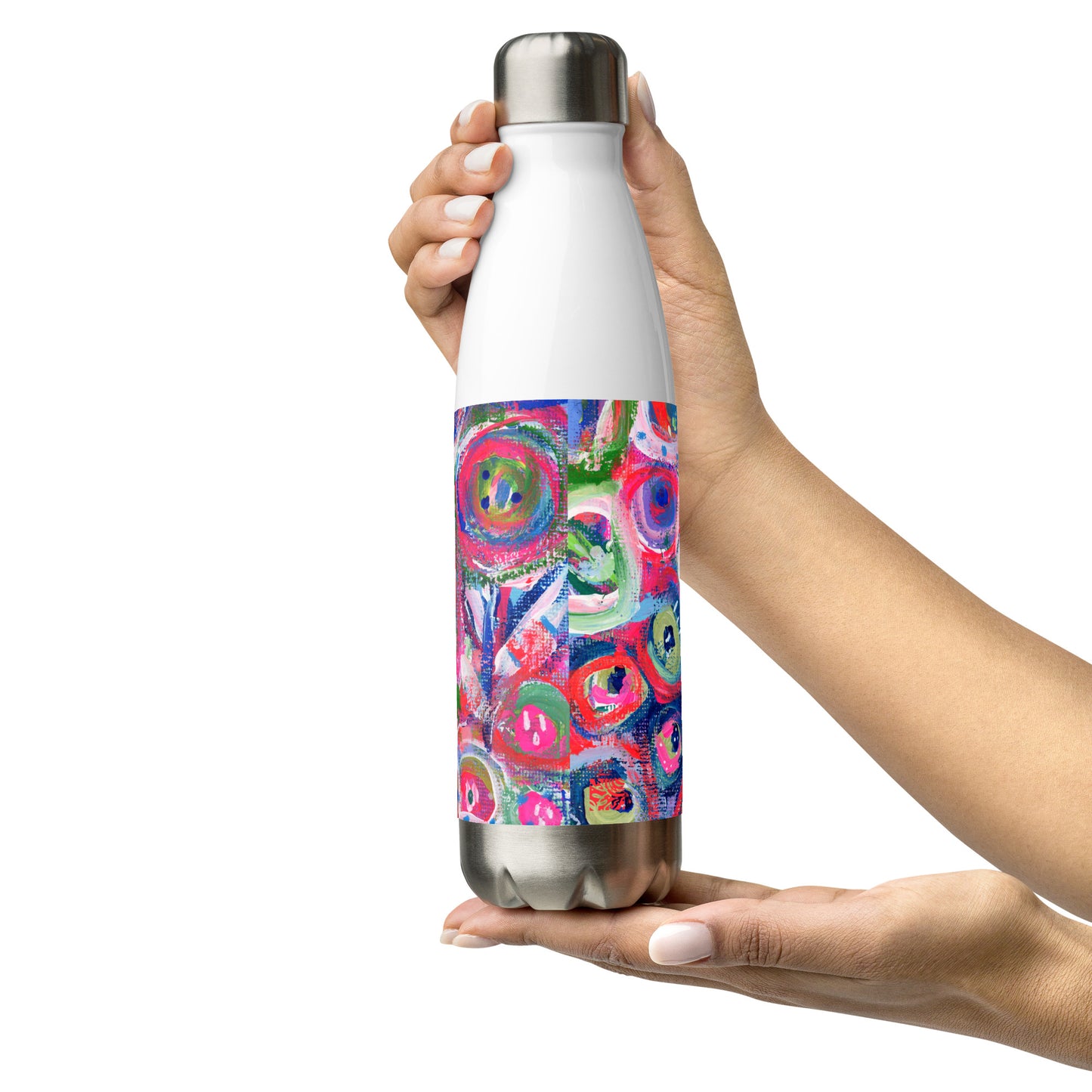 🌌 "Floral Nebulae" Stainless Steel Water Bottle | Splinter and Bloom