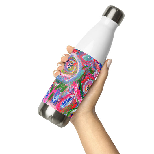 🌌 "Floral Nebulae" Stainless Steel Water Bottle | Splinter and Bloom