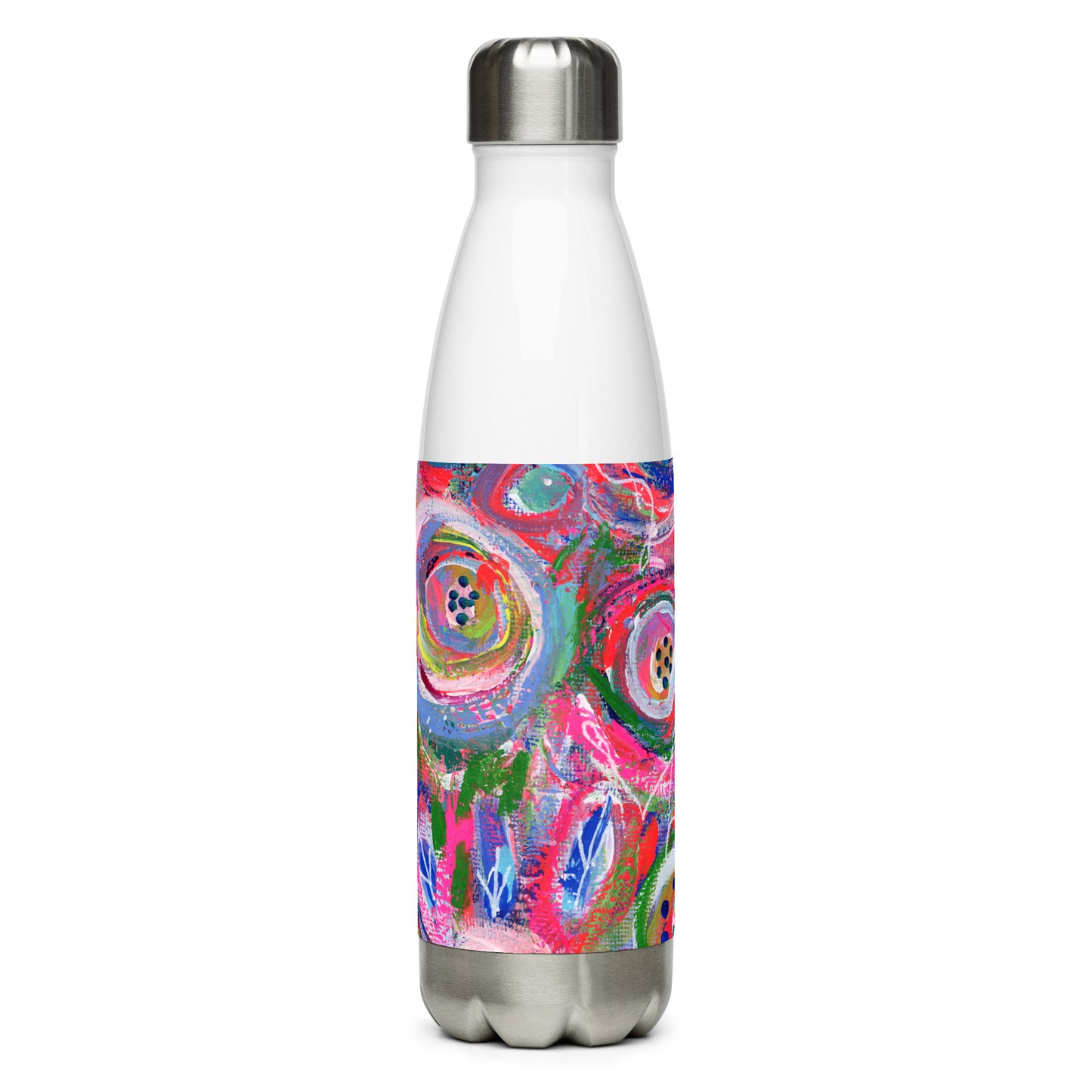 🌌 "Floral Nebulae" Stainless Steel Water Bottle | Splinter and Bloom