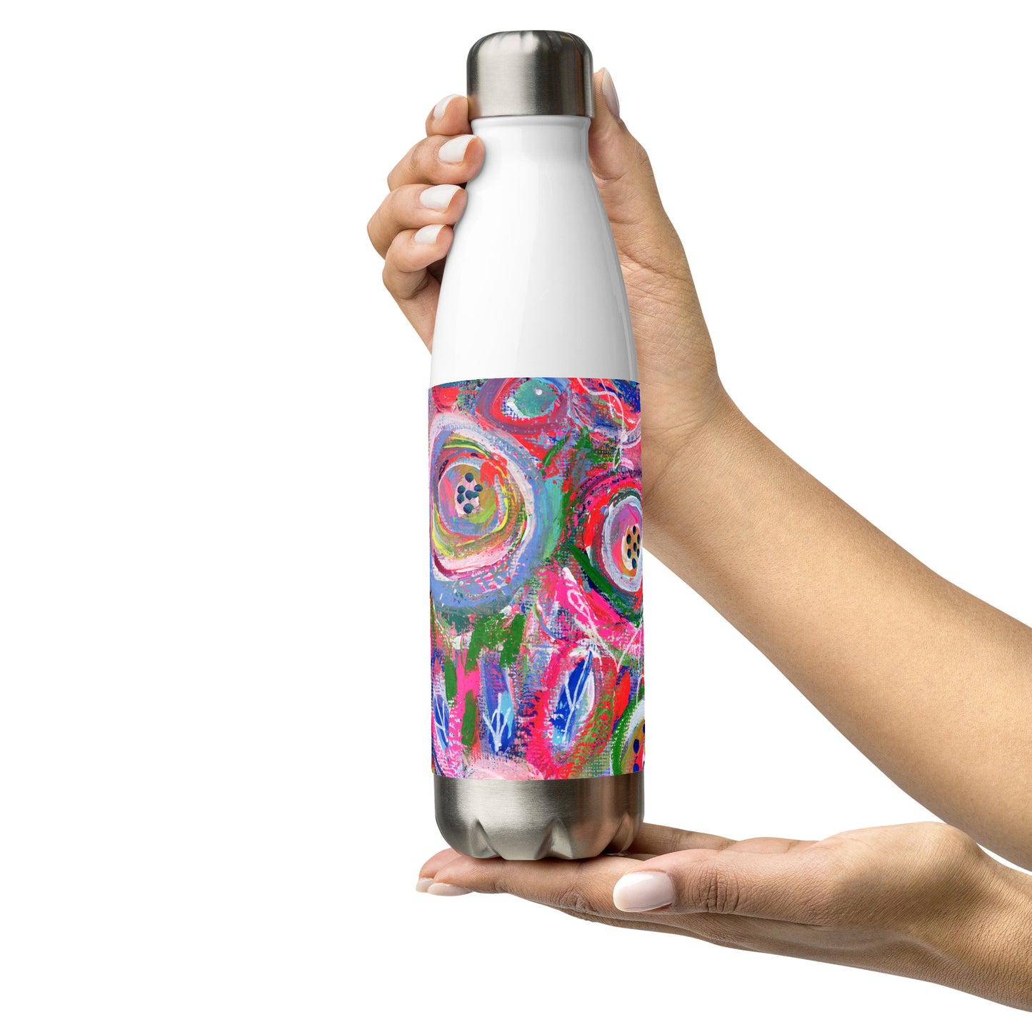 🌌 "Floral Nebulae" Stainless Steel Water Bottle | Splinter and Bloom