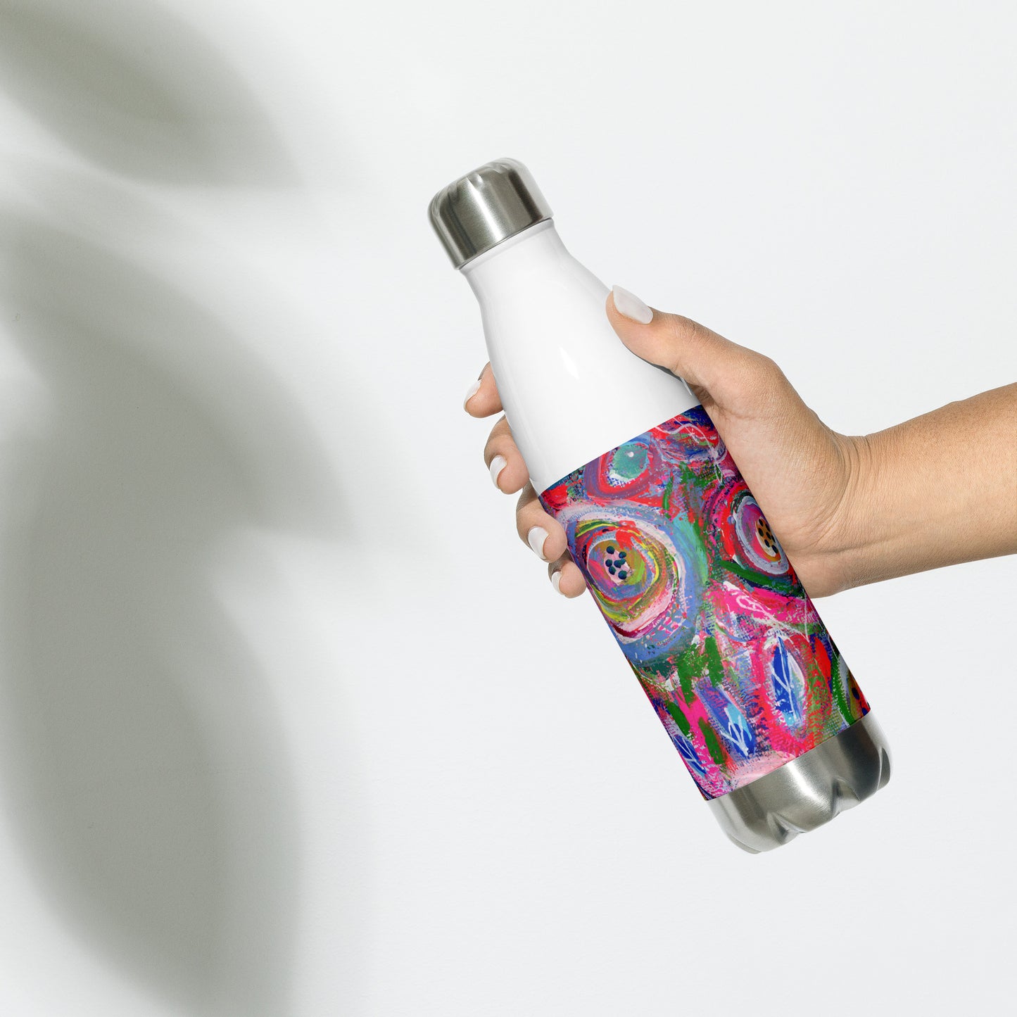 🌌 "Floral Nebulae" Stainless Steel Water Bottle | Splinter and Bloom