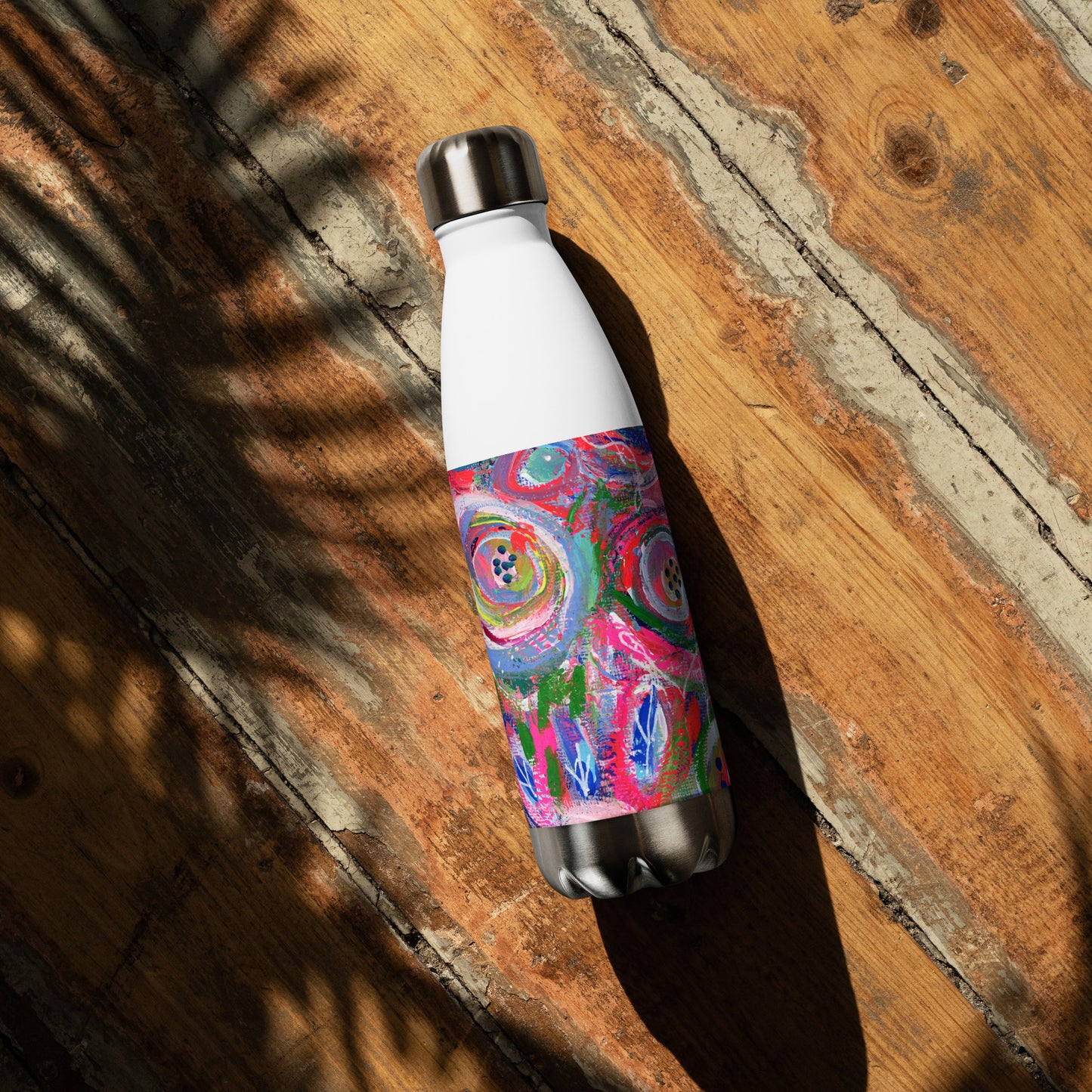 🌌 "Floral Nebulae" Stainless Steel Water Bottle | Splinter and Bloom