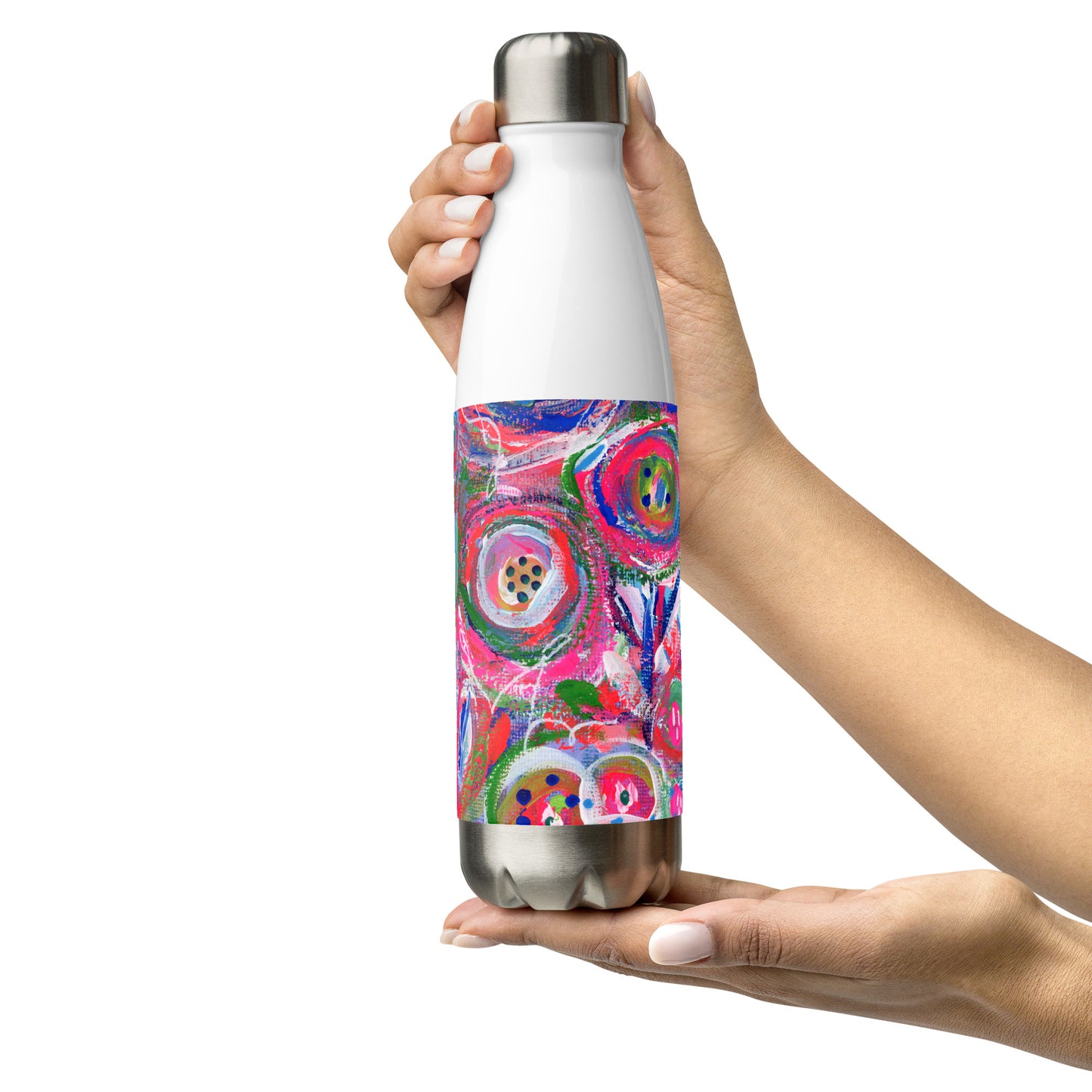 🌌 "Floral Nebulae" Stainless Steel Water Bottle | Splinter and Bloom
